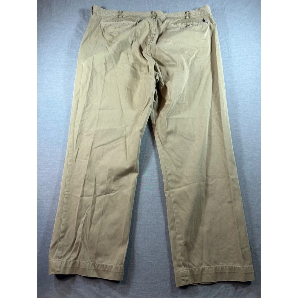 Polo Ralph Lauren Chino Pants Mens 42/30 Khaki Classic Fit Cotton Twill EUC
